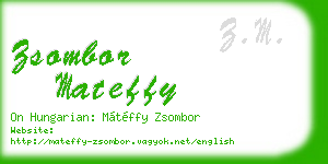 zsombor mateffy business card