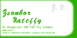 zsombor mateffy business card
